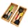 Bamboo Drawer Organizer Storage Box Kitchen - Wood Stackable Tray Set of 2, 15x6x2.5 inch