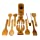 Bamboo Cooking Utensil Set Includes 11 Piece Organic Serving Utensils with Salad Tongs Reusable Eco-Friendly Scratch Resistant Perfectly Completes any Kitchen - Grand Sierra Designs