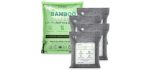 CLEVAST Bamboo Charcoal Air Purifying Bags (4×200g), Removes Odors and Moisture, Nature Fresh Air Purifier Bags, Odor Eliminator for Home, Car, Pets, Bathroom, Basement