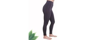 Fenrici 7/8 Ultra-Soft Bamboo Leggings for Women, Wide Waistband, Lightweight, Breathable, Luxurious Lounge Leggings (Gray, Small)