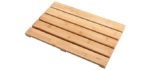 GOBAM Shower Mat Bath Mat for Spa Relaxation,Bathroom Rugs Non-Slip for Indoor or Outdoor,Bamboo (19.7 x 13 x 1.3 inches)