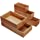 Lipper International 88005 Bamboo Wood Drawer Organizer Boxes, Assorted Sizes, 5-Piece Set