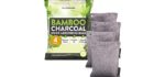 Nature Fresh Bamboo Charcoal Air Purifying Bags (4 Pack), Charcoal Bags Odor Absorber for Home and Car (Pet Friendly) - Charcoal Air Purifying Bags (4 x 200g)