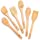 Riveira Wooden Spoons for Cooking 6-Piece Bamboo Utensil Set Apartment Essentials Wood Spatula Spoon Nonstick Kitchen Utensil Set Premium Quality Housewarming Gifts Wooden Utensils for Everyday Use