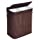 SONGMICS Double Laundry Hamper with Lid, Divided Laundry Basket with Handles, Bamboo Hamper with Liner for Laundry Room, Bedroom, 100L, Brown ULCB064K02