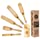 Spurtle Set Bamboo Spurtles Kitchen Tools - Spurtle Wooden cooking Utensils Set - Nonstick Cookware Kitchen tool set- Wooden Spurtle Set 5 spatula with Utensil holder-Wood Spatula Spoons