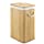 Whitmor Laundry Hamper with Rope Handles Bamboo, 12.25x16.25x23.375, Natural Stain