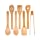 Wooden Spoons For Cooking 7-Pack - Bamboo Kitchen Utensils Set for Nonstick Cookware (Wooden Spatula, Cooking Spoon, Fork, Turner, Kitchen Tongs) - Wooden Cooking Utensils Set, Bamboo Kitchen Tools