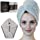 Zhenali Hair Drying Towel Wrap for Women. 2 Pack - Bamboo and Cotton Hair Towel for Drying Your Hair Naturally. Ultra- Soft, Super Absorbent Bath Turban for Thick, Long, Short or Curly Hair.