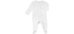 Baby Boy Bamboo Footie Pajamas , 2 Way Zip Front 0-3 Months , Long Sleeve One Piece Romper