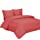 Bamboo Duvet Cover 100% Bamboo Viscose Comforter Cover - Duvet Cover Set with Corner Ties and Button Closer, Full/ Queen Size Coral