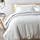 Bamboo Linen High Performance Duvet Cover (Comforter Cover) Set Bamboo Tranquility (White, King/Cal King)