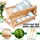 Dish Drying Rack Bamboo Kitchen Collapsible 3 Tier Drainer Rack with Utensils Flatware Holder