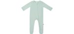 KYTE BABY Soft Bamboo Rayon Footies, Zipper Closure, 0-24 Months (6-12 Months, Sage)