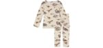 Posh Peanut Unisex Pajamas Set - Toddler Sleepers Little Boy Clothes - Kids Two Piece Girls PJ - Soft Viscose Bamboo (Vintage Dino, 5T)