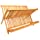 RoyalHouse Bamboo Dish Rack, Collapsible Dish Drainer, Foldable Dish Drying Rack, Wooden Plate Rack, Made of 100% Natural Bamboo