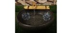 Bamboo Water Fountain Medium 12 Inch Three Arm Style without Pump, Indoor or Outdoor Zen Garden Decor Fountain, Natural, Split Resistant Bamboo, Combine with Any Container to Create Your Own Fountaion