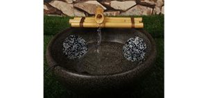 Bamboo Water Fountain Medium 12 Inch Three Arm Style without Pump, Indoor or Outdoor Zen Garden Decor Fountain, Natural, Split Resistant Bamboo, Combine with Any Container to Create Your Own Fountaion