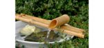 Bamboo Accents Water Fountain & Pump Kit – 18 inch, 3 Arm Style Split-Resistant All Natural Bamboo – DIY Indoor/Outdoor Zen Garden - Fits 15-30 inch Bowl (not Included)