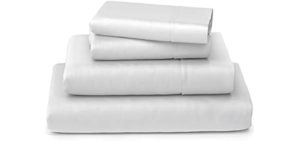 Cosy House Collection Luxury Bamboo Sheets - Bedding Blend from Natural Bamboo Rayon Fiber - Resists Wrinkles - 4 Piece Bed Sheet Set - 1 Fitted Sheet, 1 Flat, 2 Pillowcases - Queen, White