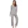 GYS Bamboo Pajamas Set for Women Round Neck Long Sleeve Sleepwear with Pants Soft Comfy Pj Lounge Sets S-4X, Heather Grey, Large