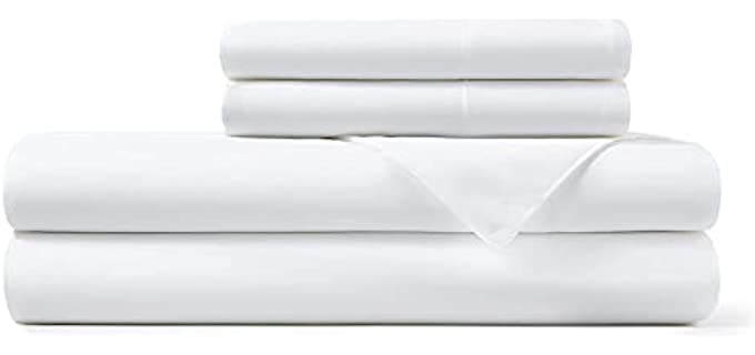 Hotel Sheets Direct 100% Bamboo Sheets - Queen Size Sheet and Pillowcase Set - Cooling, 4-Piece Bedding Sets - White