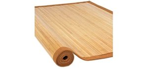 Nisorpa Natural Bamboo Bathroom Mat Large Bamboo Area Rug Anti Slip Kitchen Floor Rug Eco-Friendly Bamboo Matting Carpet 28x79inch for Bedroom Living Room