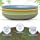 Bamboo Fiber Plastic Plates Set - Durable, Reusable, Food-Grade Dinner Plates - Dishwasher & Microwave Safe Dinnerware – Kids Plates Suitable for Home, Outdoor, Picnic, Party Use - Dish Set for 6
