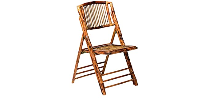 Commercial Seating Products Bamboo Folding Chairs, 1-Pack, Wood