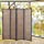 Decorative Openwork Design 4-Panel Bamboo & Black Wood Framed Folding Screen / Freestanding Room Divider - MyGift