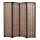 Decorative Openwork Design 4-Panel Bamboo & Black Wood Framed Folding Screen / Freestanding Room Divider - MyGift