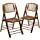 EMMA + OLIVER 2 Pack Commercial Event Party Rental Bamboo Folding Chair