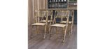 Flash Furniture 4 Pack American Champion Bamboo Folding Chair