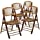 Flash Furniture 4 Pack American Champion Bamboo Folding Chair