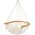 Hammock Chair Macrame Swing, Foldable Bamboo Comfort Back Support, Max 330 Lbs Hanging Cotton Rope Hammock Swing Chair for Indoor Outdoor Use