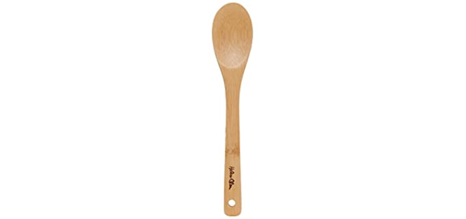 Helen's Asian Kitchen Kitchen Spoon Cooking Utensil, 10-Inch, Natural Bamboo