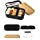 INVVNI Bento Lunch Box for Adult Kids ( Large 68 Oz Capacity ) Japanese Bamboo Stackable Black Lunch Containers - Microwave safe, Bpa free, Leakproof, Men Women