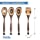 Island Bamboo Pakkawood 6-Piece Utensil Set with Gift Bag - Elegant Kitchen Spoon, Slotted Spoon, Corner Spoon, Spatula, 13”, 9