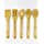 JapanBargain 3670, Set of 5 Bamboo Cooking Spatulas Cooking Fork Cooking Spoon Cooking Turner Kitchen Utensils, 12 inches, 10 Set