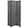 Legacy Decor 3 Panel Room Divider Black Color Wood and Bamboo Weave