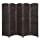 MyGift 5 Panel Folding Room Divider, Handwoven Brown Bamboo, Partition Semi-Private Divider with Dual Hinges