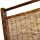 MyGift Rustic Style Dark Brown Wood and Reed Single Panel Privacy Screen Room Divider