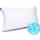 Shredded Memory Foam Pillows for Sleeping Cooling Bamboo Pillow with Adjustable Loft Bed Pillows for Side and Back Sleepers Washable Removable Derived Rayon Cover Queen Size (1-Pack)