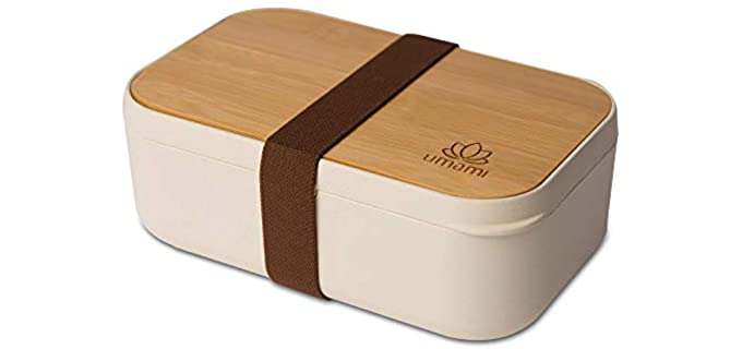 UMAMI Bento Lunch Box for Adults/Kids All-in-One, Meal Prep Lunch Box Food Containers for Men/Women, Bento Box Accessories Included, Cute, Microwave, Dishwasher & Freezer Safe