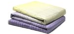 YnM Bamboo Weighted Blanket — 100% Cooling Bamboo Oeko-Tex Certified Material with Premium Glass Beads (Gradient Purple/Yellow, 48''x72'' 15lbs), Suit for One Person(~140lb) Use on Twin/Full Bed