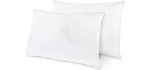 Zen Bamboo Pillows for Sleeping - Set of 2 Queen Size Pillows w/ Cool, Breathable Cover - Back, Stomach or Side Sleeper Pillow - 19 x 26 Inches
