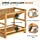 Ackitry Large Bamboo Dish Drying Rack with Removable Flatware and Kitchen Knife Holder, Multifunctional Wooden Dish Drainer Rack, 2-Tier Dish Holder with Drainboards for Kitchen Counter