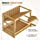 Ackitry Large Bamboo Dish Drying Rack with Removable Flatware and Kitchen Knife Holder, Multifunctional Wooden Dish Drainer Rack, 2-Tier Dish Holder with Drainboards for Kitchen Counter