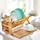 Bamboo Dish Drying Rack Set, 3-Tier Collapsible Bamboo Drainer Dish Drying Rack with Utensil Holder ,Multipurpose Roll-Up Dish Drying Rack