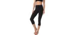 Boody Body EcoWear Women’s Calf Length Legging Made from Natural Organic Bamboo Viscose – Soft Breathable Eco Fashion for Sensitive Skin - Black, Large